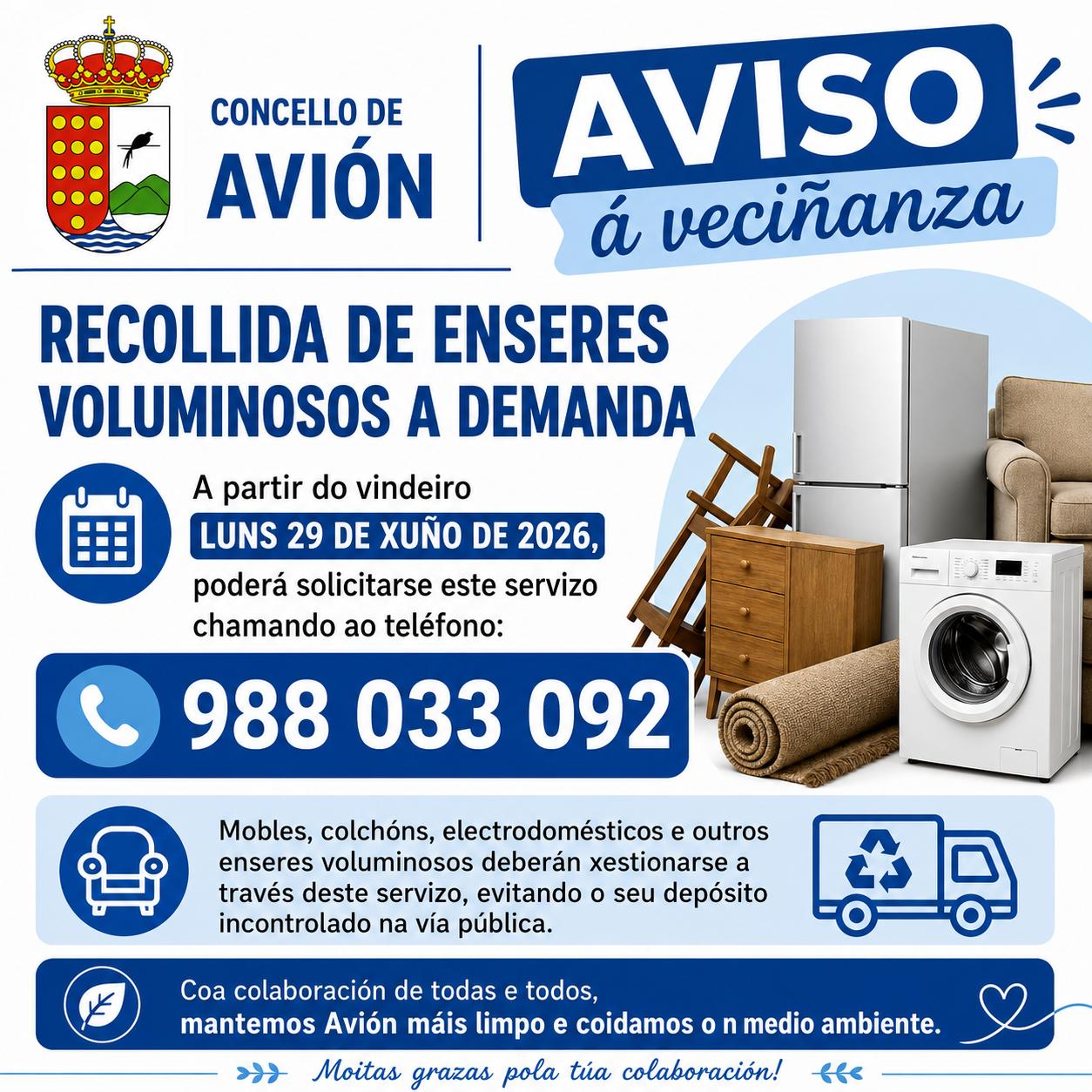 RECOLLIDA DE ENSERES VOLUMINOSOS