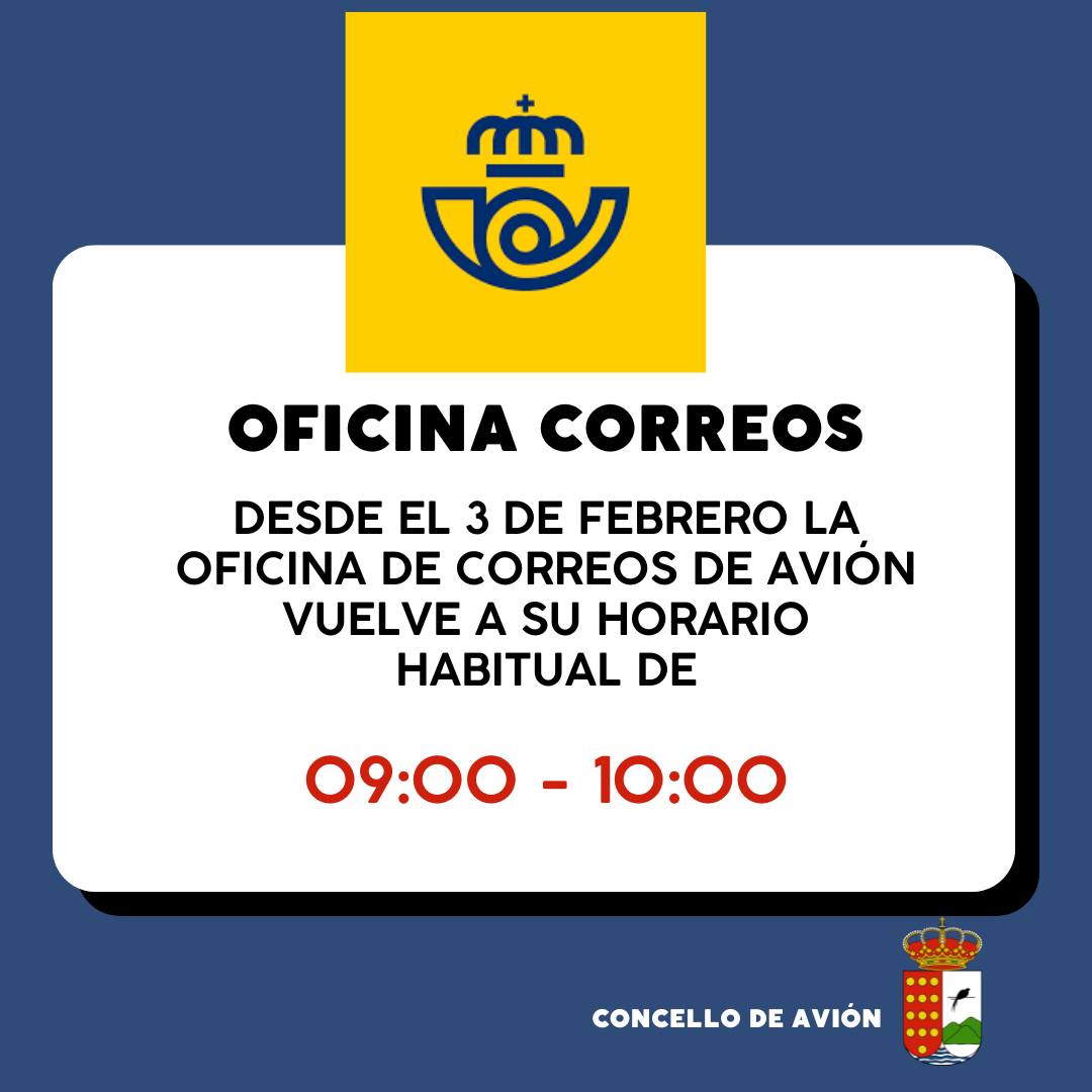 HORARIO DA OFICINA DE CORREOS 