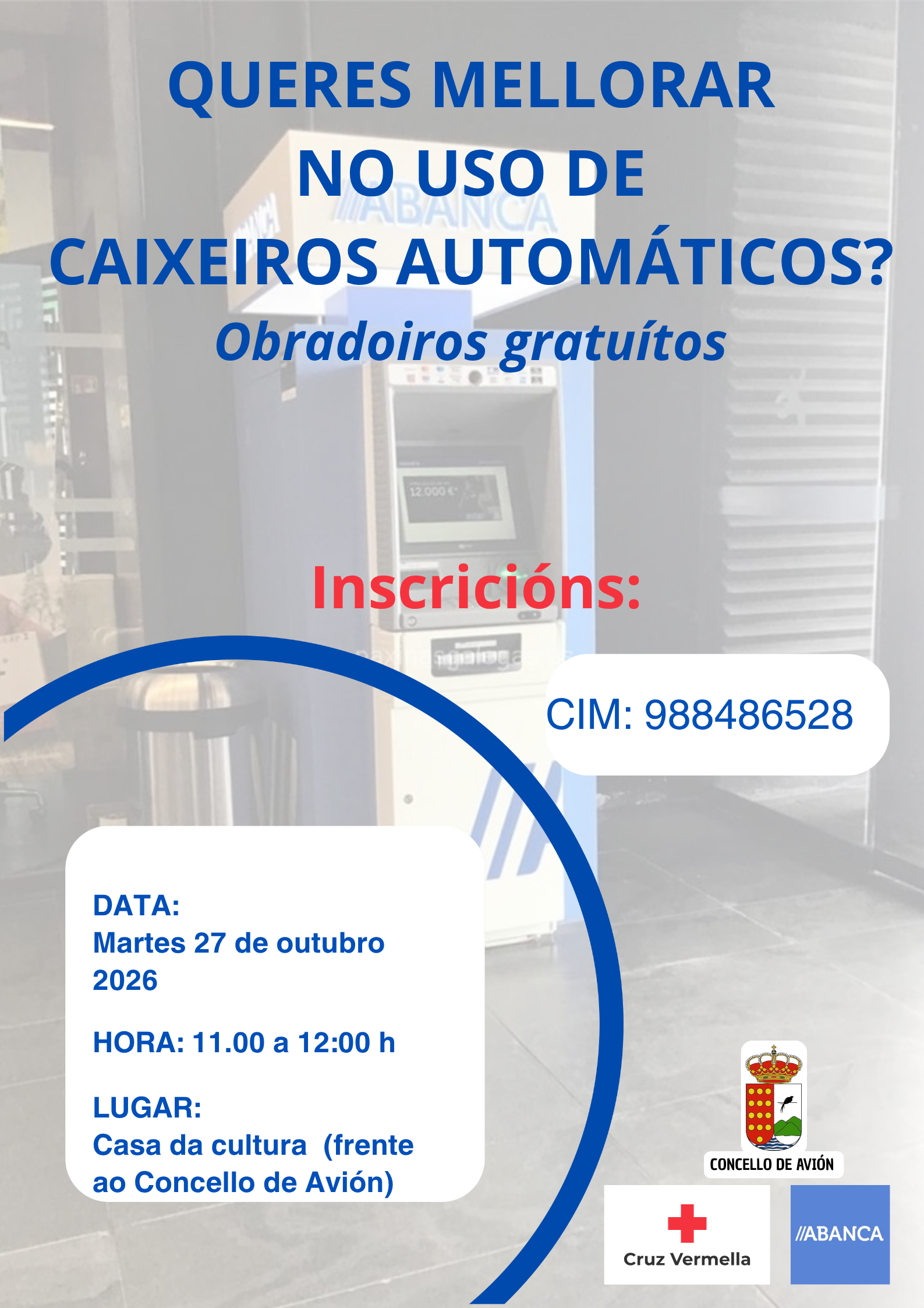 Mellora no uso de caixeiros automáticos
