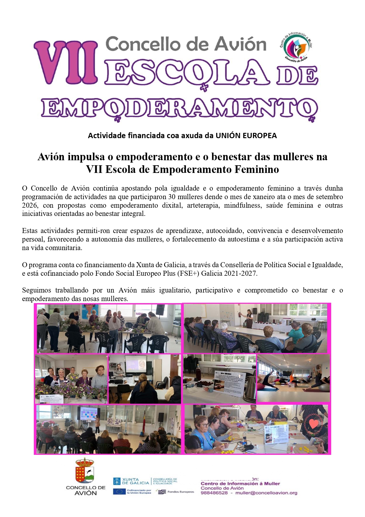 VII ESCOLA DE EMPODERAMENTO FEMININO AVIÓN